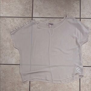 Women's Cream Top with Lace Detail